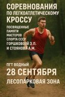 СОРЕВНОВАНИЯ ПО ЛЕГКОАТЛЕТИЧЕСКОМУ КРОССУ (ПГТ ВОДНЫЙ)